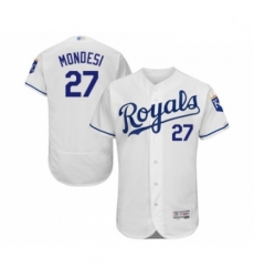 Mens Kansas City Royals 27 Adalberto Mondesi White Flexbase Authentic Collection Baseball Jersey