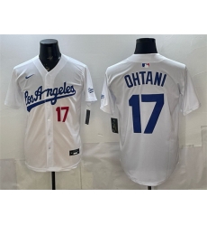 Men Los Angeles Dodgers 17 Shohei Ohtani White Alternate Stadium Stitched Baseball Jersey Men Los Angeles Dodgers 17 Shohei Ohtani White Alternate Stadium Stitched Baseball Jersey