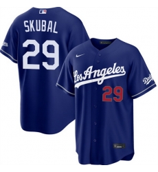 Men Los Angeles Dodgers  29 Tarik Skubal Royal Alternate Stadium Stitched Baseball Jersey