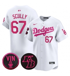 Men Los Angeles Dodgers 67 Vin Scully White 2026 Mothers Day Vapor Premier Limited Stitched Baseball Jersey Men Los Angeles Dodgers 67 Vin Scully White 2026 Mothers Day Vapor Premier Limited Stitched Baseball Jersey