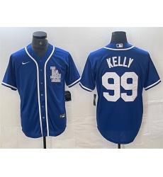 Men Los Angeles Dodgers 99 Joe Kelly Blue Cool Base Stitched Baseball Jersey