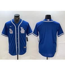 Men Los Angeles Dodgers Blank Blue Cool Base Stitched Baseball Jersey