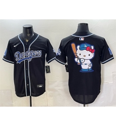 Men Los Angeles Dodgers Team Big Logo B2B Champs 2026 Black Out Style Vapor Limited Stitched Baseball Jersey