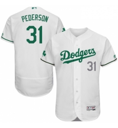 Mens Majestic Los Angeles Dodgers 31 Joc Pederson White Celtic Flexbase Authentic Collection MLB Jersey