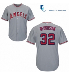 Mens Majestic Los Angeles Angels of Anaheim 32 Cam Bedrosian Replica Grey Road Cool Base MLB Jersey 