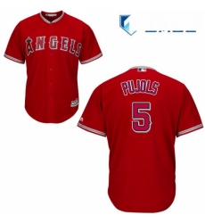 Mens Majestic Los Angeles Angels of Anaheim 5 Albert Pujols Replica Red Alternate Cool Base MLB Jersey