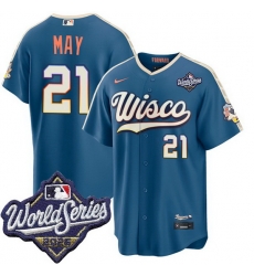 Men Milwaukee Brewers 21 Dustin May Nike 2026 World Series City Connect Stitched Baseball Jersey Men Milwaukee Brewers 21 Dustin May Nike 2026 World Series City Connect Stitched Baseball Jersey