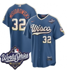 Men Milwaukee Brewers 32 Jacob Misiorowski Nike 2026 World Series City Connect Stitched Baseball Jersey Men Milwaukee Brewers 32 Jacob Misiorowski Nike 2026 World Series City Connect Stitched Baseball Jersey