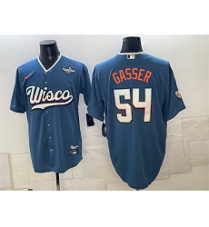 Men Milwaukee Brewers 54 Robert Gasser Mineral Blue 2026 World Series City Connect Stadium Stitched Baseball Jersey Men Milwaukee Brewers 54 Robert Gasser Mineral Blue 2026 World Series City Connect Stadium Stitched Baseball Jersey