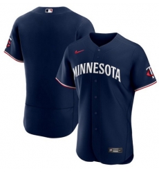 Men Minnesota Twins Blank Navy 2023 Flex Base Stitched Jersey