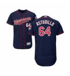 Mens Minnesota Twins 64 Willians Astudillo Navy Blue Alternate Flex Base Authentic Collection MLB Jersey