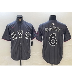 Men New York Mets Graphite 2024 City Connect Limited Stitched Baseball Jersey 1