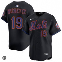 Men New York Mets Nike Bo Bichette #19 Black Stitched Player Jersey