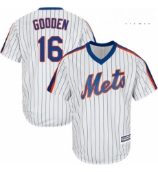 Mens Majestic New York Mets 16 Dwight Gooden Replica White Alternate Cool Base MLB Jersey