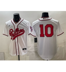 Men Philadelphia Phillies 10 J T Realmuto White 2026 Field of Dreams Stadium Stitched Baseball Jersey Men Philadelphia Phillies 10 J T Realmuto White 2026 Field of Dreams Stadium Stitched Baseball Jersey