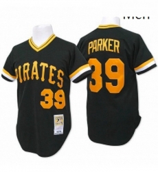 Mens Mitchell and Ness Pittsburgh Pirates 39 Dave Parker Authentic Black Throwback MLB Jersey