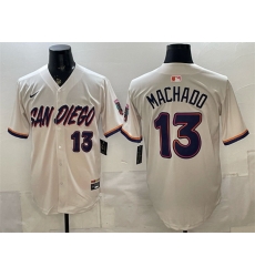 Men San Diego Padres  13 Manny Machado Cream 2026 City Connect Stadium Stitched Baseball Jersey