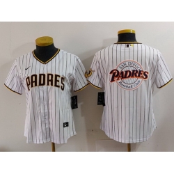 Women San Diego Padres Big Logo Cool Base Stitched Baseball Jersey 5