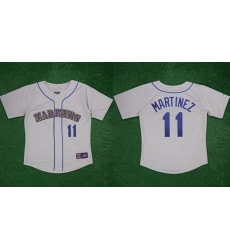 Men Seattle Mariners 11 Edgar Martinez Gray 1989 Stitched Baseball Jersey Men Seattle Mariners 11 Edgar Martinez Gray 1989 Stitched Baseball Jersey