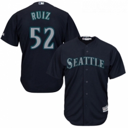 Youth Majestic Seattle Mariners 52 Carlos Ruiz Replica Navy Blue Alternate 2 Cool Base MLB Jersey