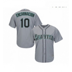 Youth Seattle Mariners 10 Edwin Encarnacion Replica Grey Road Cool Base Baseball Jersey 