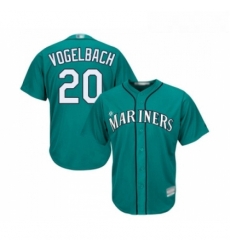 Youth Seattle Mariners 20 Dan Vogelbach Replica Teal Green Alternate Cool Base Baseball Jersey 