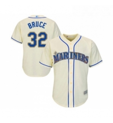 Youth Seattle Mariners 32 Jay Bruce Replica Cream Alternate Cool Base Baseball Jersey 