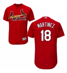 Mens Majestic St Louis Cardinals 18 Carlos Martinez Red Alternate Flex Base Authentic Collection MLB Jersey