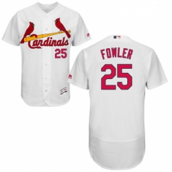 Mens Majestic St Louis Cardinals 25 Dexter Fowler White Flexbase Authentic Collection MLB Jersey