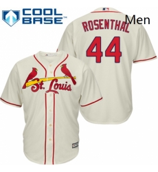 Mens Majestic St Louis Cardinals 44 Trevor Rosenthal Replica Cream Alternate Cool Base MLB Jersey