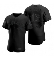 Blue Jays 12 Roberto Alomar Black Nike Flexbase Fashion Jersey