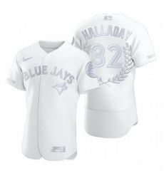 Blue Jays 32 Roy Halladay White Nike Flexbase Fashion Jersey