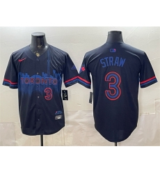Men Toronto Blue Jays 3 Myles Straw Navy 2024 City Connect Limited Stitched Baseball Jersey Men Toronto Blue Jays 3 Myles Straw Navy 2024 City Connect Limited Stitched Baseball Jersey