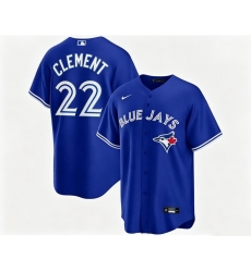 Men Toronto Blue Jays Ernie Clement 22 Blue Away Flex Base Stitched Baseball Jersey Men Toronto Blue Jays Ernie Clement 22 Blue Away Flex Base Stitched Baseball Jersey