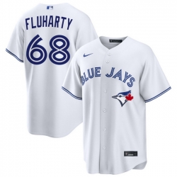 Men Toronto Blue Jays Mason Fluharty 68 White Home Limited Stitched Baseball Jersey