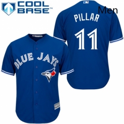 Mens Majestic Toronto Blue Jays 11 Kevin Pillar Replica Blue Alternate MLB Jersey