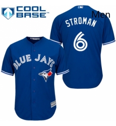 Mens Majestic Toronto Blue Jays 6 Marcus Stroman Replica Blue Alternate MLB Jersey