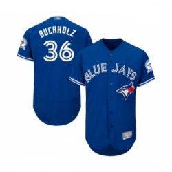 Mens Toronto Blue Jays 36 Clay Buchholz Royal Blue Alternate Flex Base Authentic Collection Baseball Jersey