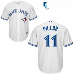 Youth Majestic Toronto Blue Jays 11 Kevin Pillar Replica White Home MLB Jersey