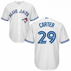 Youth Majestic Toronto Blue Jays 29 Joe Carter Replica White Home MLB Jersey