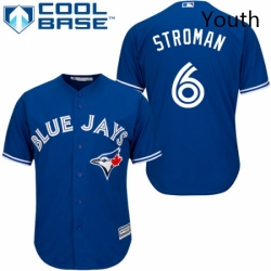 Youth Majestic Toronto Blue Jays 6 Marcus Stroman Replica Blue Alternate MLB Jersey