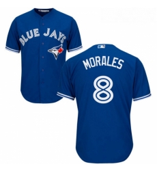 Youth Majestic Toronto Blue Jays 8 Kendrys Morales Replica Blue Alternate MLB Jersey