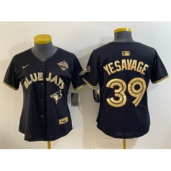 Youth Toronto Blue Jays 39 Trey Yesavage Black Gold 2025 American League Champions Limited Stitched Baseball Jersey