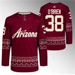 Men Arizona Coyotes 38 Liam O 27Brien Garnet Alternate Pro Jersey