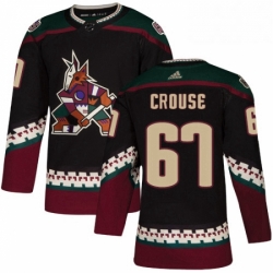 Mens Adidas Arizona Coyotes 67 Lawson Crouse Premier Black Alternate NHL Jersey 