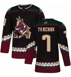 Mens Adidas Arizona Coyotes 7 Keith Tkachuk Authentic Black Alternate NHL Jersey 