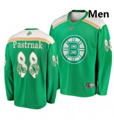 Bruins 88 David Pastrnak Green 2019 St  Patrick Day Adidas Jersey