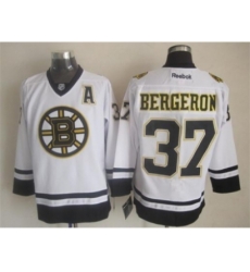 NHL Boston Bruins #37 Patrice Bergeron White Fashion Stitched Jerseys