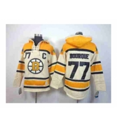 nhl jerseys boston bruins #77 bourque yellow-cream[pullover hooded sweatshirt patch C]