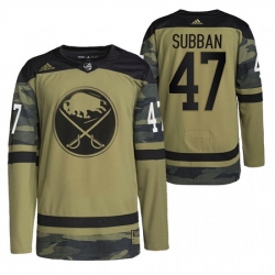 Men Buffalo Sabres 47 Malcolm Subban 2022 Camo Military Appreciation Night Stitched jersey